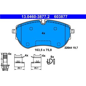 13.0460-3877.2 Piduriklotsi komplekt,ketaspidur ATE - Top1autovaruosad