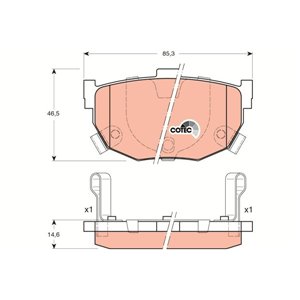 GDB3170 Комплект тормозных колодок  диско - Top1autovaruosad