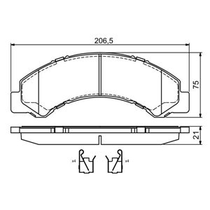 0 986 494 677  Brake pads set BOSCH 