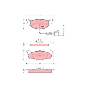 GDB1586 Комплект тормозных колодок, дисковый тормоз TRW     