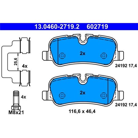 13.0460-2719.2 Brake Pad Set, disc brake ATE