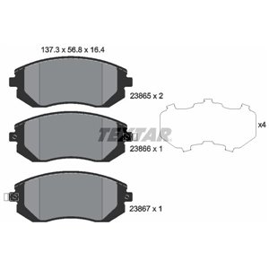 2386501 TEXTAR Piduriklotside komplekt, ketaspidur     