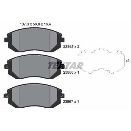 2386501 Brake Pad Set, disc brake TEXTAR