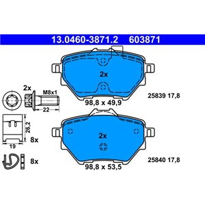 13.0460-3871.2 Jarrupalasarja, levyjarru ATE - Top1autovaruosad