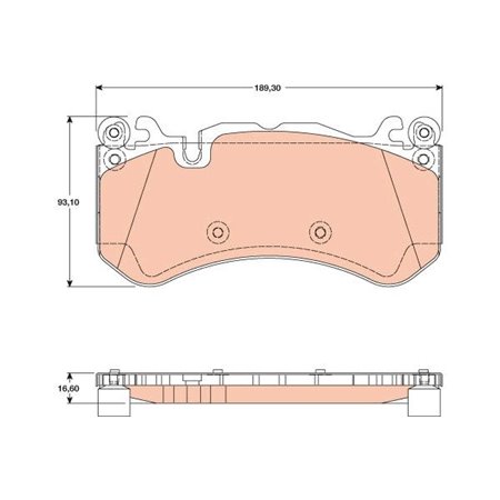 GDB1734 Brake Pad Set, disc brake TRW