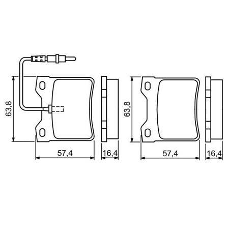 0 986 494 055 Piduriklotsi komplekt,ketaspidur BOSCH