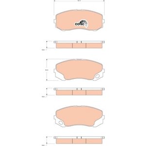 GDB3492 TRW Piduriklotside komplekt, ketaspidur     