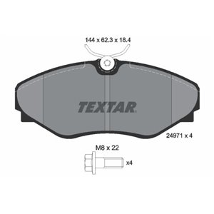 2497101 Комплект тормозных колодок, дисковый тормоз TEXTAR     