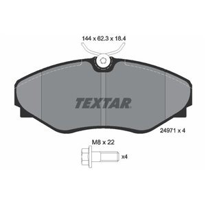 2497101 TEXTAR Piduriklotside komplekt, ketaspidur     