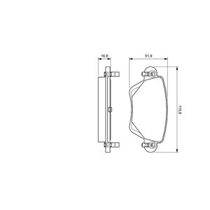 0 986 494 046 Brake Pad Set, disc brake BOSCH - Top1autovaruosad