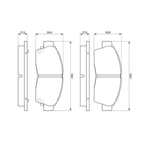 0 986 461 123 BOSCH Piduriklotside komplekt, ketaspidur     