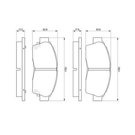 0 986 461 123 Комплект тормозных колодок, дисковый тормоз BOSCH