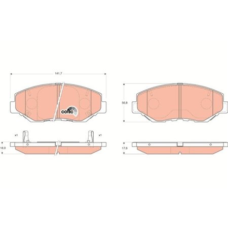 GDB3325 Brake Pad Set, disc brake TRW