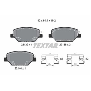 2213901 TEXTAR Piduriklotside komplekt  k - Top1autovaruosad