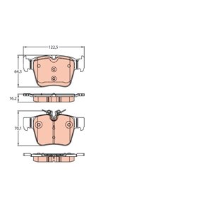 GDB2154 Комплект тормозных колодок, дисковый тормоз TRW     
