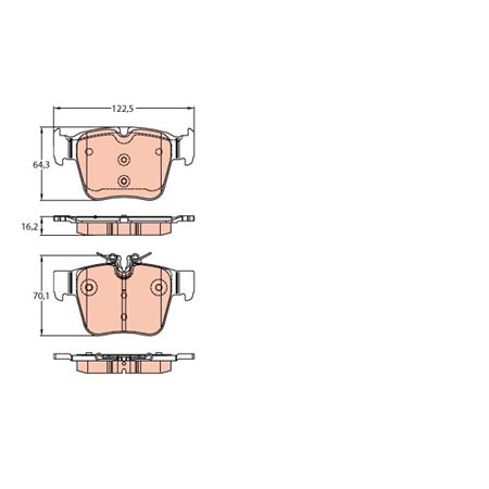 GDB2154 Brake Pad Set, disc brake TRW