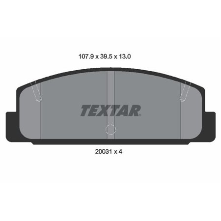 2003101 Комплект тормозных колодок, дисковый тормоз TEXTAR     