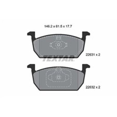 2263101 Brake Pad Set, disc brake TEXTAR