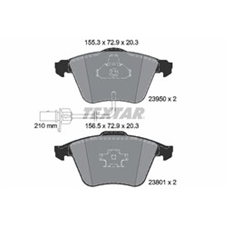 2395001 Brake Pad Set, disc brake TEXTAR