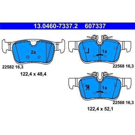 13.0460-7337.2 Brake Pad Set, disc brake ATE