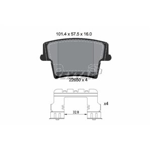 2265001 Brake Pad Set, disc brake TEXTAR - Top1autovaruosad