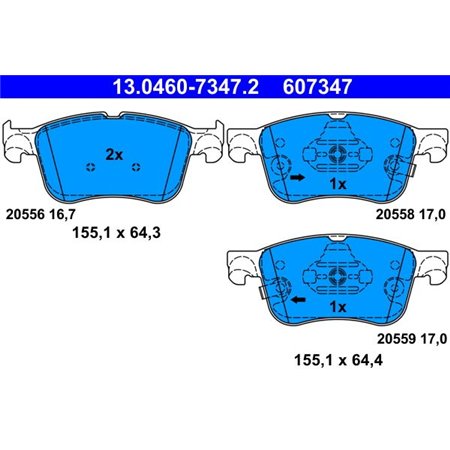 13.0460-7347.2 Brake Pad Set, disc brake ATE