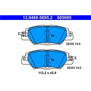 13.0460-5695.2 Piduriklotsi komplekt,ketaspidur ATE - Top1autovaruosad