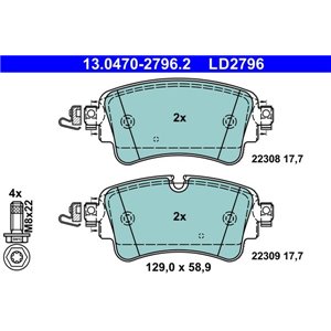 13.0470-2796.2 Комплект тормозных колодок, дисковый тормоз ATE - Top1autovaruosad