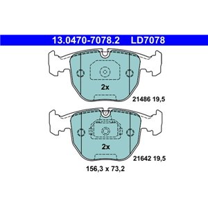 13.0470-7078.2 Brake Pad Set, disc brake ATE - Top1autovaruosad