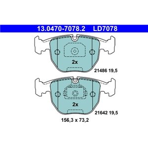 13.0470-7078.2 Комплект тормозных колодок, дисковый тормоз ATE - Top1autovaruosad