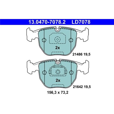 13.0470-7078.2 Brake Pad Set, disc brake ATE