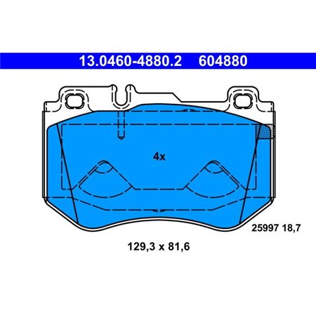 13.0460-4880.2 Brake Pad Set, disc brake ATE