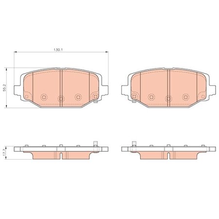 GDB1936 Brake Pad Set, disc brake TRW