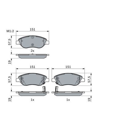 0 986 424 042 Brake Pad Set, disc brake BOSCH