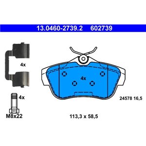 13.0460-2739.2 Piduriklotsi komplekt,ketaspidur ATE - Top1autovaruosad