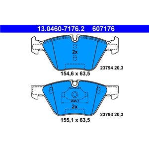 13.0460-7176.2 Piduriklotsi komplekt,ketaspidur ATE - Top1autovaruosad