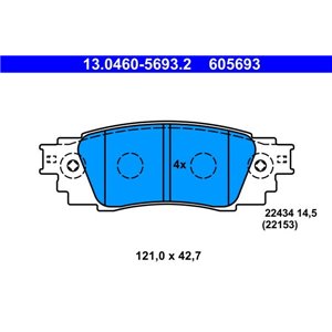 13.0460-5693.2 Brake Pad Set, disc brake ATE - Top1autovaruosad
