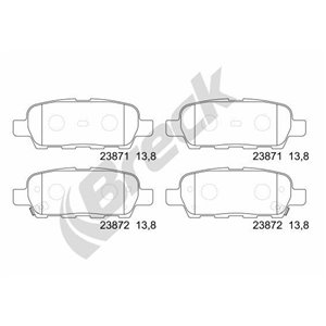 23871 00 702 10 Bromsbeläggssats, skivbroms BRECK - Top1autovaruosad