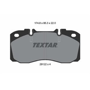 29122 220 0 4 T3018  Brake pads set TEXTAR 