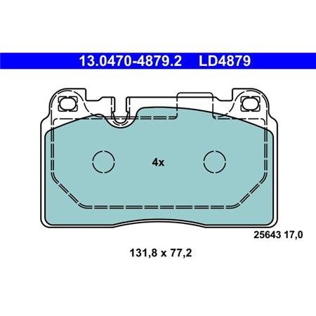 13.0470-4879.2 Brake Pad Set, disc brake ATE