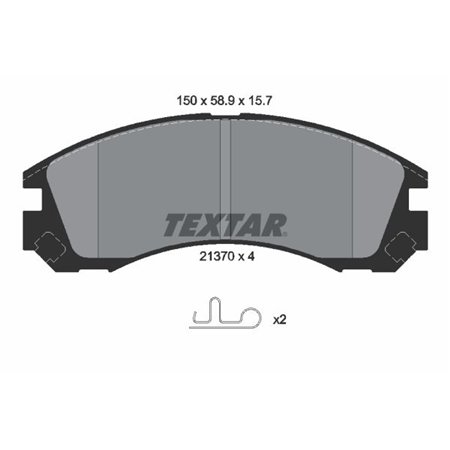 2137001 Brake Pad Set, disc brake TEXTAR