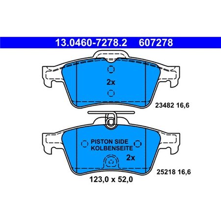 13.0460-7278.2 Brake Pad Set, disc brake ATE