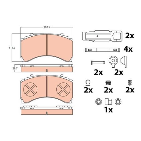 GDB5110 Brake Pad Set, disc brake TRW