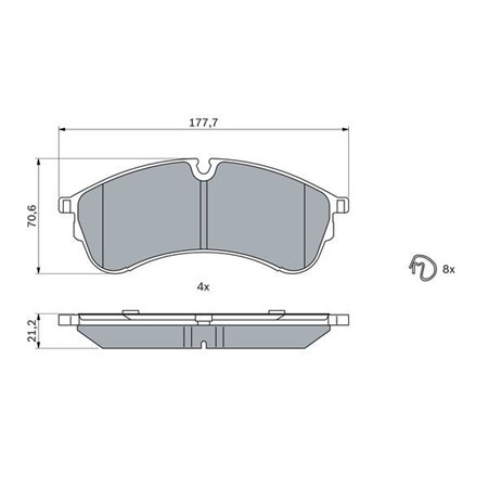 0 986 424 930 Brake Pad Set, disc brake BOSCH