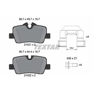2142101 Комплект тормозных колодок, дисковый тормоз TEXTAR - Top1autovaruosad