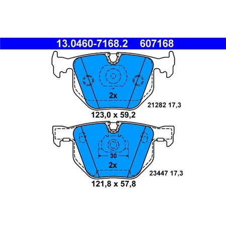 13.0460-7168.2 Brake Pad Set, disc brake ATE