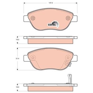 GDB1701 TRW Piduriklotside komplekt, ketaspidur     