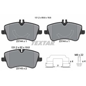 2314401 Bromsbeläggssats, skivbroms TEXTAR - Top1autovaruosad