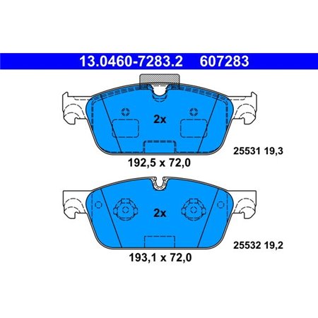 13.0460-7283.2 Brake Pad Set, disc brake ATE