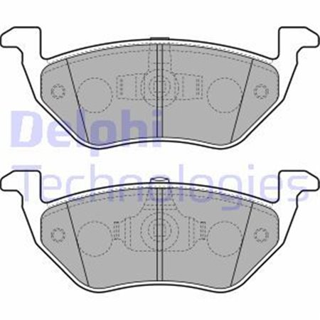 LP2158 Brake Pad Set, disc brake DELPHI